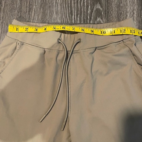 Women's Alphalete Small Leggings Pants Drawstring Khaki Joggers Light Mocha - Picture 7 of 9